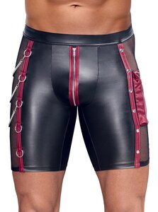 Tight Men's Pants with Zipper &amp; Chain Details &ndash; Matte Look | NEK