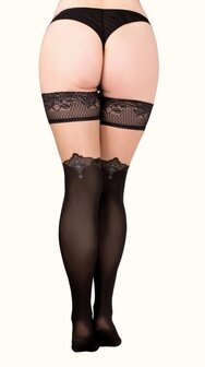 Ballerina&rsquo;s Secret Halterlose Str&uuml;mpfe 20/60 Den Schwarz/Haut Art. 486 &ndash; XL+ &amp; XXL+