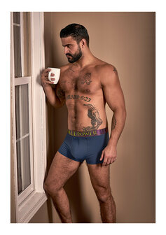 Male Power Enhancer Short Antique Blue Luxe Heren Ondergoed