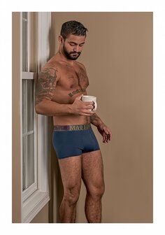 Male Power Enhancer Short Antique Blue Luxe Heren Ondergoed