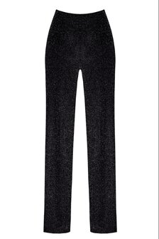 Noir Handmade F374 Onyx Sheer Palazzo &ndash; Elegante Tulle Broek met Glans