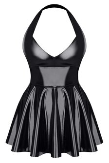 Demoniq Black Vinyl Mini Dress &ndash; Zwarte Vinyl Mini Jurk | Boutique &amp; Clubwear by Victoria Zoetermeer
