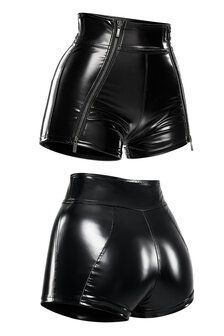 Demoniq Black Wetlook Shorts &ndash; Sexy Zwarte Wetlook Shorts | Boutique &amp; Clubwear by Victoria