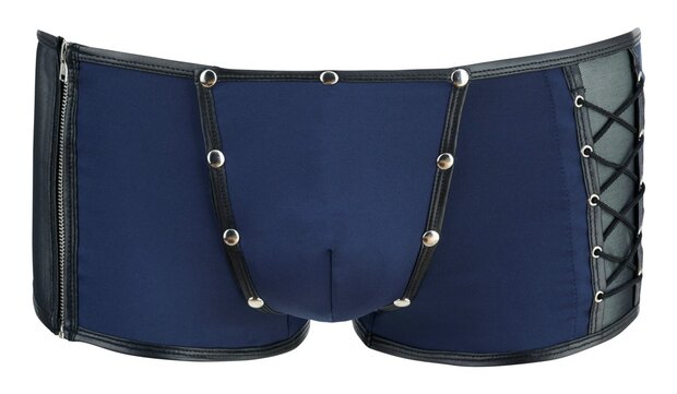 Trendy Men's Microfiber Pants with Zipper, Lacing & Detachable Pouch NEK