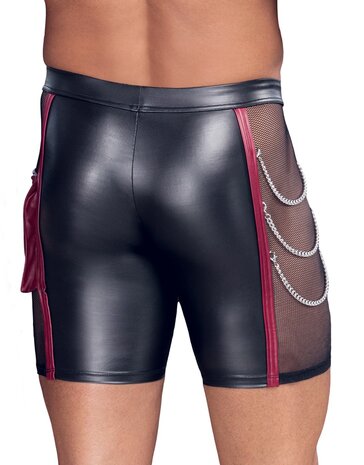 Tight Men's Pants with Zipper & Chain Details &ndash; Matte Look | NEK