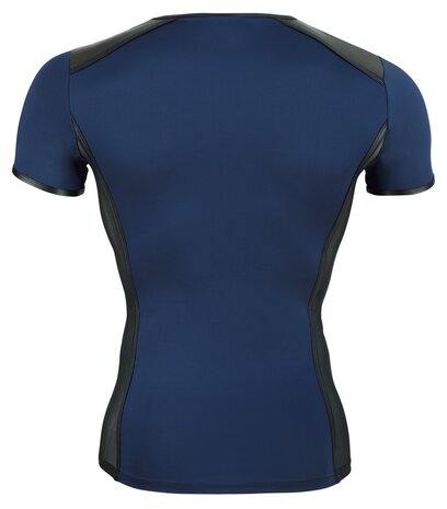 Men&rsquo;s lace-up shirt &ndash; bold blue/black design with superior comfort NEK