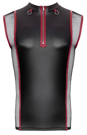 NEK Sleeveless Matte Look Shirt with Zipper &ndash; Bold & Comfortable