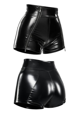 Demoniq Black Wetlook Shorts &ndash; Sexy Zwarte Wetlook Shorts | Boutique & Clubwear by Victoria