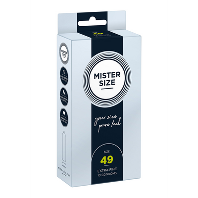 Mister Size Condoms 49 mm - 10 Pack (Buy 1 Get 1 FREE)