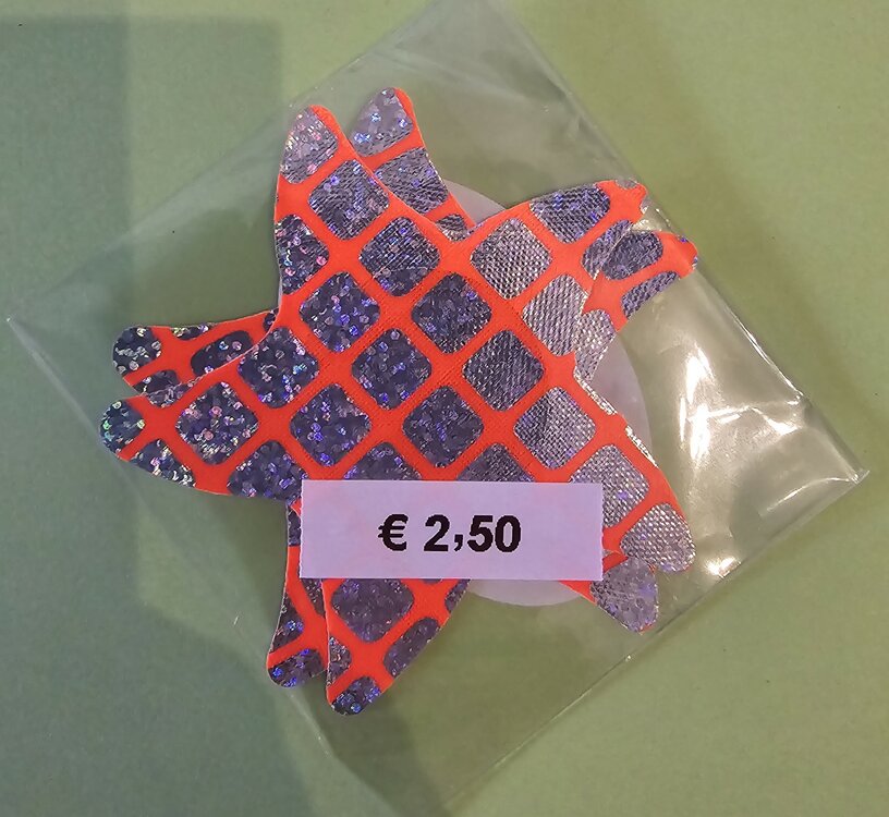 Silver Orange Starfish Nipple Cover