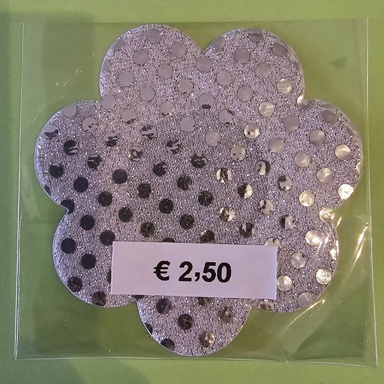 Silver Grey Flower Nipple Cover