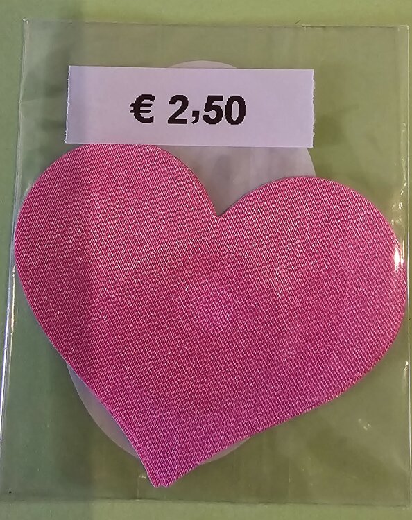 Small pink glitter heart nipple sticker