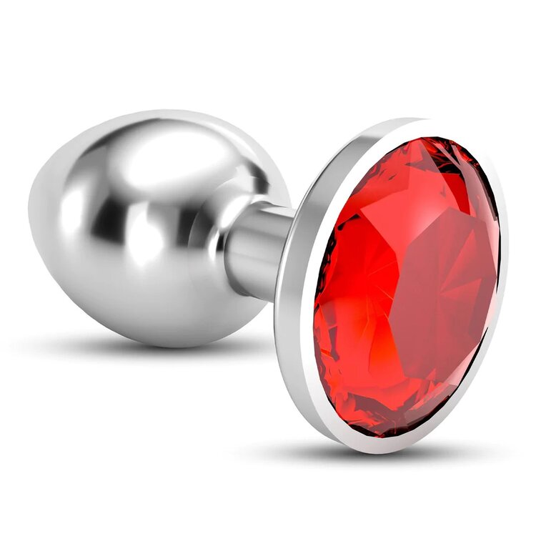 Anal Diamond Butt Plug Red Large
