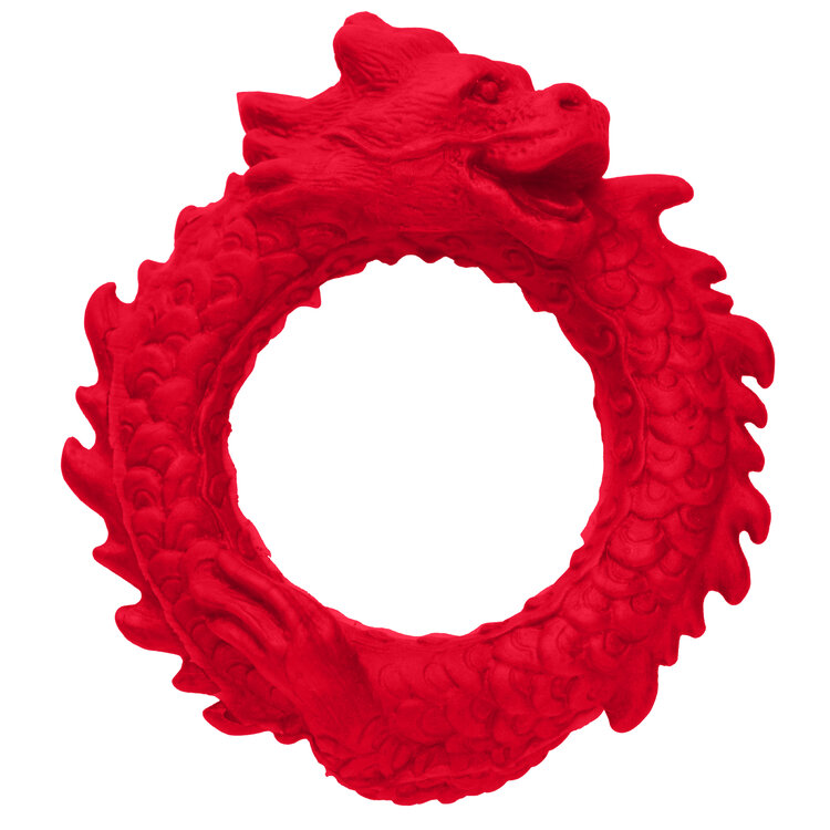 Rise of the Dragon Silicone Cock Ring Red &ndash; Stretchy Dragon Design Penis Ring