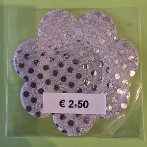 Silver Grey Flower Nipple Cover