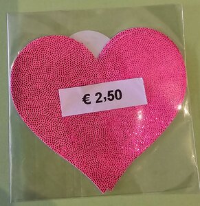Pink glitter heart
