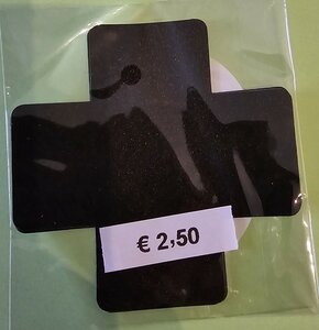 Black glitter cross nipple sticker