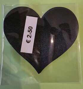 Black heart nipple sticke