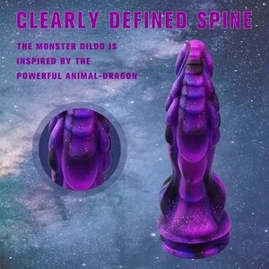 Dragon Dildo With Suction Cup Purple