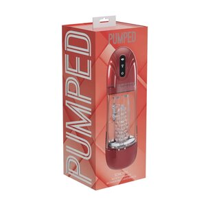 Sucking and Vibrating Masturbator Pump Metallic Red