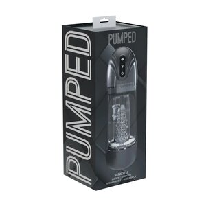 Sucking and Vibrating Masturbator Pump Metallic Black