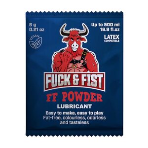 FF Powder Lubricant Sachet 6g &ndash; Fuck &amp; Fist Powder Lube (Makes 500 ml) Latex Compatible