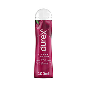 Durex Play Crazy Cherry Lubricant 100ml &ndash; Water-Based Cherry Flavour, Condom Safe