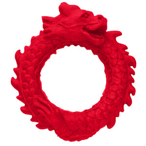 Rise of the Dragon Silicone Cock Ring Red &ndash; Stretchy Dragon Design Penis Ring