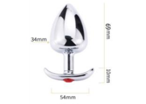 Metalen buttplug set 3 delig met schuit