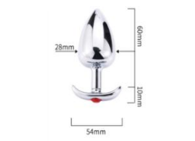 Metalen buttplug set 3 delig met schuit