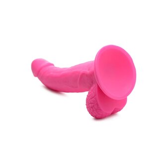 Dildo with balls and suction cup 19 cm (7.5 inch) Pink