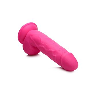 Dildo with Balls and Suction Cup 21 cm (8.25 inch) Pink