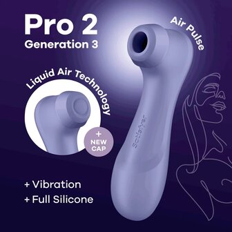 Satisfyer - Pro 2 Generation 3 - Luchtdruk Vibrator - LILA