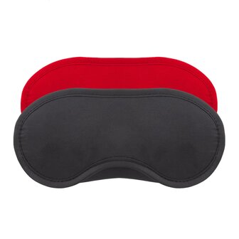 Satin Blindfolds - Twin Pack - Black/Red