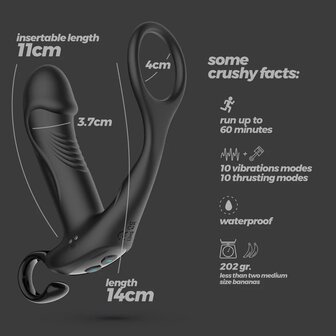 Cockring and Vibrating Prostate Massager with Remote Control
