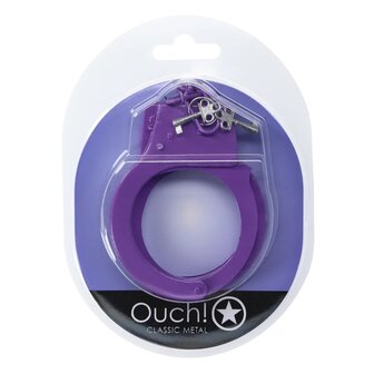 Metalen Handboeien Paars / Metal Handcuffs  Purple