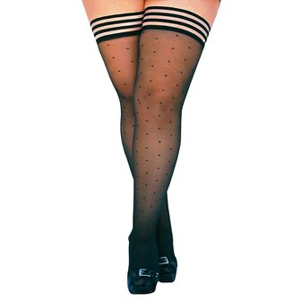 Hold-up kousen maat D / Stay-up stockings size D