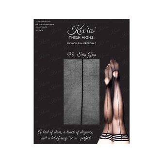 Hold-up kousen met naad maat D / Hold-up stockings with seam size D