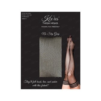 Hold-up fishnet kousen zwart maat C / Hold-up fishnet stockings black size C