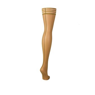 Hold-up kousen powder met naad maat B / Hold-up stockings powder with seam size B