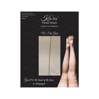 Hold-up kousen powder met naad maat B / Hold-up stockings powder with seam size B