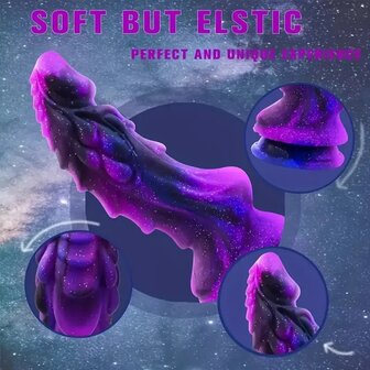 Dragon Dildo With Suction Cup Purple