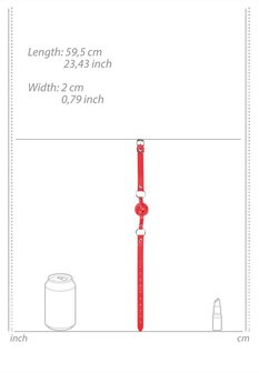 Ademende Bal Knevel Rood / Breathable Ball Gag Red