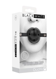 Ademende Bal Knevel Zwart / Breathable Ball Gag Black