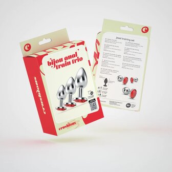 3-Piece Butt Plug Training Set &ndash; Red Diamond