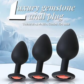 3-Piece Butt Plug Set &ndash; Black