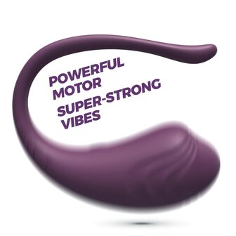 Trillend ei met afstandsbediening paars 