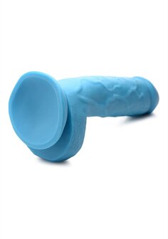 Dildo with Balls and Suction Cup 21 cm (8.25 inch) Blue