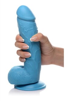 Dildo with Balls and Suction Cup 21 cm (8.25 inch) Blue