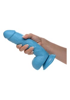 Dildo with Balls and Suction Cup 21 cm (8.25 inch) Blue